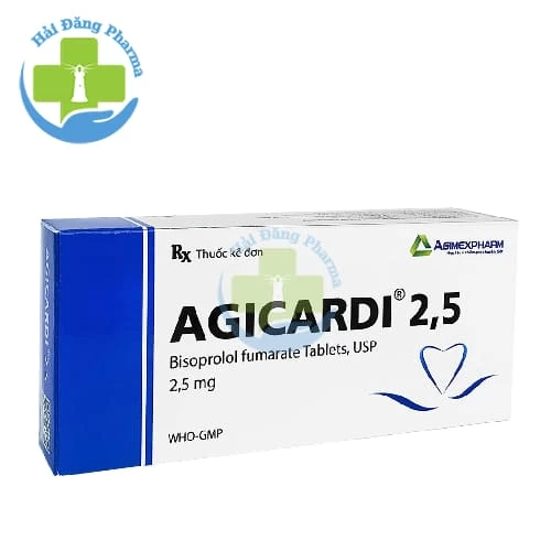 Agicardi 2,5 - Hộp 3 vỉ x 10 viên